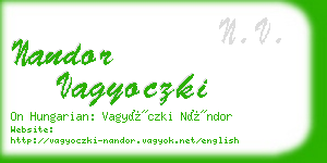 nandor vagyoczki business card